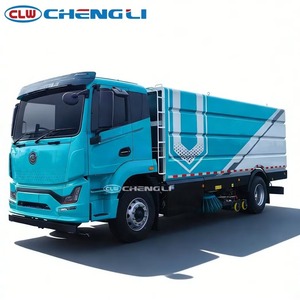 CLW 18 Ton GVW 4x2 231kWh <b>Electric</b> Road <b>Sweeper</b> Truck Street Washing Vehicle for Urban Cleaning - Product Image 1