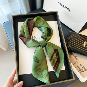 Foulard AI-MICH de Haute Qualité en Polyester et Cachemire Naturel 70cm, Bandana en Mousseline Imprimé Tête de Cheval Collier et Sac - Product Image 4