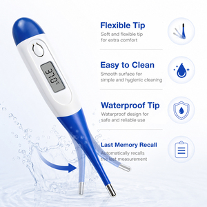 Thermomètre numérique flexible et abordable pour usage domestique, thermomètre médical électronique, vente en gros d'usine - Product Image 3