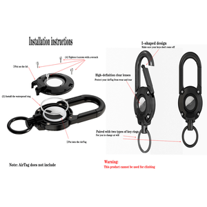 Porte-clés multifonctionnel en métal pour Airtag, étui étanche pour porte-clés Airtags. - Product Image 2