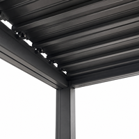 Pergola moderne d'extérieur Chalen à prix d'usine, structure en aluminium 3x4x2.5m, auvent à lames orientables manuel en acier, mobilier de jardin