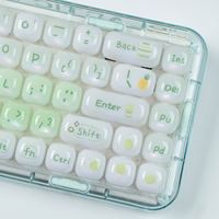 Clavier transparent 68 touches avec touches imitation céramique, mode triple connexion 2.4G/BT/Filaire, rétroéclairage RGB, hot-swappable, service OEM/ODM
