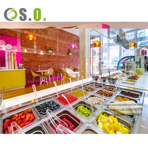 Décorations mignonnes de magasin de bonbons Design d'intérieur de magasin de crème glacée personnalisé pour l'affichage de yaourt glacé Conception de magasin de thé au lait de café - Product Image 5