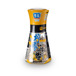 Assaisonnement au sel de mer à la menthe et au citron en bouteille 100% pureté 50g Bouteille noire solide - Product Image 1