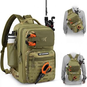 Sac de pêche avec porte-canne et porte-équipement, échantillon gratuit, sac à dos de pêche respirant en maille 3D résistant à l'eau - Product Image 1