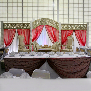 Escenario de Boda Asiática de Aspecto Lujoso y Hermoso, Decoración de Escenario para Boda, Hermosa Configuración de Escenario para Boda Asiática - Product Image 1