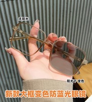 6010 Le matériel PC à grand cadre peut choisir des lunettes optiques anti-lumière bleue de haute qualité Fashion Lady