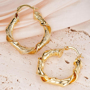 Boucles d'oreilles Huggie Ciayia-Legacy plaquées or, alliage, style classique, bijoux de mode unisexe - Product Image 5