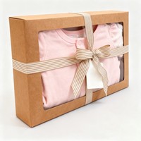 Boîte à jouets en tissu rose de luxe avec logo imprimé numérique personnalisé pour enfants, écologique, boîte cadeau pour bébé avec fenêtre