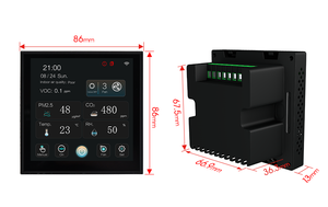 เทอร์โมสตัทอัจฉริยะ Tuya ควบคุมผ่านแอพ Wifi ระบบอากาศบริสุทธิ์ หน้าจอสี เครื่องควบคุมระบบระบายอากาศ HVAC รุ่น G6-S C - Product Image 6