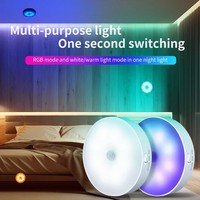 Vente Chaude Lampe Murale D'Intérieur RVB Rechargeable pour Chambre, Escalier, Armoire avec Détecteur de Mouvement Infrarouge et Lumière LED Sans Fil