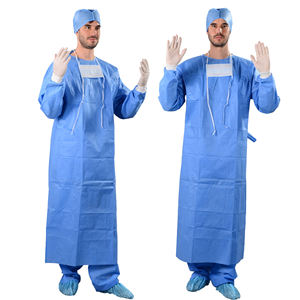 SMS camici medici monouso ospedaliero in maglia tute protettive Non tessute vestiti camice isolante Sterile da 40gsm - Product Image 1