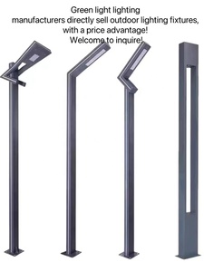 Lampioni LED a Palo in Alluminio con Profili Integrati e Pannelli Solari, Illuminazione Stradale per Ville, Piazze e Giardini - Product Image 2