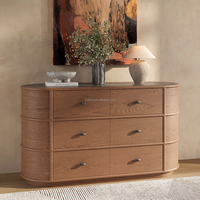 Meuble de rangement de luxe FERLY pour chambre à coucher, commode moderne à six tiroirs avec plateau en pierre, élégante commode à tiroirs, design personnalisé