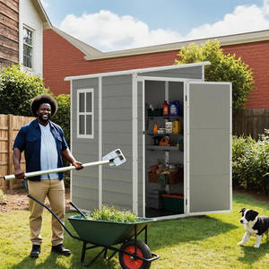 Maison pratique Produits Faites-le vous-même Abri extérieur de stockage en plastique de PVC pour le patio de jardin - Product Image 1