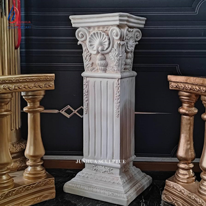 Nhà Máy Bán buôn giá rẻ bằng đá cẩm thạch trắng vuông nhà thiết kế trụ cột - Product Image 2