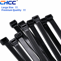 Serre-câbles autobloquants en nylon 8,8 * 400 mm, Nylon 66, robustes, noirs, vente en gros d'usine, attaches en plastique pour câbles en vrac