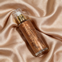 Huile corporelle scintillante personnalisée avec logo, faible quantité minimale de commande, huile scintillante couleur bronze