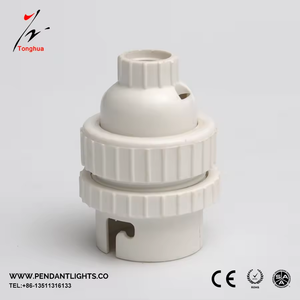 Nhà máy Đèn ổ cắm và phụ kiện bán buôn nhựa trắng B22 giữ đèn - Product Image 2