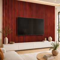 Panel Dinding WPC Harga Pabrik Anti Jamur Kedap Suara Panel Dinding WPC Beralur untuk Dekorasi Interior