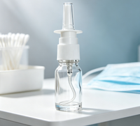 Flacon pulvérisateur nasal en verre vert, petit flacon vide pour pulvérisation nasale 5ml 10ml 30ml 50ml 100ml pour l'emballage de produits cosmétiques