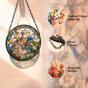 Attrape-soleil en verre teinté et cristal, design Art Déco, 16 cm, pour fenêtre extérieure, ornement suspendu en forme d'elfe, décoration intérieure, cadeau pour porte - Product Image 3