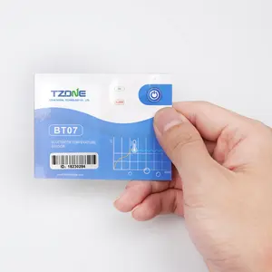 TZONE sensor de temperatura bluetooth ultra-fino para logger de dados de transporte de cadeia fria usa um monitor de temperatura