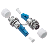 Adaptor Serat Optik DAMU LC/UPC ke FC/UPC Singlemode 1260-1650nm Tahan Lama 1000 Flange Coupler untuk Jaringan FTTH/FTTB/FTTX