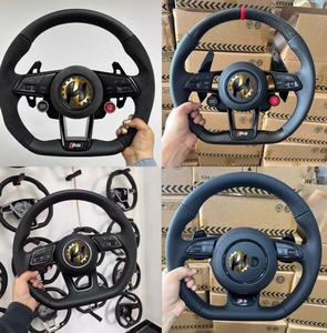 Volant de direction HZ personnalisé en cuir véritable en fibre de carbone, luxueux et durable, pour <span class=keywords><strong>Audi</strong></span> A3/A4/A5/A6/A7/<span class=keywords><strong>Q3</strong></span>/Q5/Q7/Q8 Classe S - Product Image 5