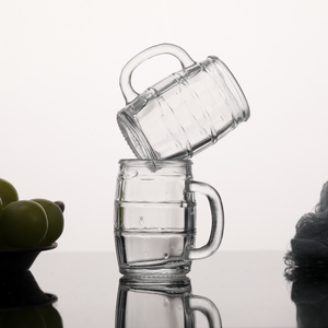 Bicchiere da Birra in Vetro Mini da 50ml con Manico, Bicchierino a Forma di Botte per Bar, Feste, Whisky, Vodka, Tequila - Product Image 3