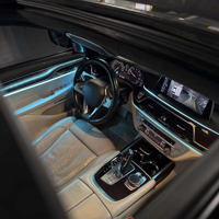Kit de bande lumineuse LED d'ambiance intérieure pour BMW Série 7 G12 2015-2022, style galaxie dynamique et coloré, mise à niveau Symphony
