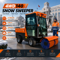 Machine à balayer la neige professionnelle 4x4 Voer Municipal, équipement de déneigement hivernal pour les zones commerciales