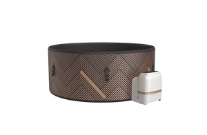 Spa gonflable portable en PVC à haut débit, 180 jets d'air - Massage puissant par bulles, <span class=keywords><strong>pompe</strong></span> 15 GPM, capacité de 50 à 59 gallons - Product Image 5