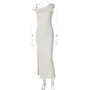 Lo Más Vendido en <span class=keywords><strong>Ropa</strong></span> de <span class=keywords><strong>Mujer</strong></span>, Nueva Moda de Verano, Sexy, Hombro Oblicuo, Corte Ajustado, Venta al Por Mayor - Product Image 6