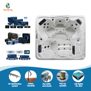 Precio barato y alta calidad, bañera de hidromasaje de estilo moderno para 4 personas con 39 chorros, jacuzzier acrílico, bañeras de spa para jardín al aire libre - Product Image 2