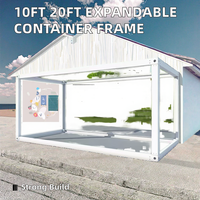 Structure de maison préfabriquée en acier modulaire détachable, extensible, 10 pieds, 20 pieds, salon, structure de maison conteneur d'expédition