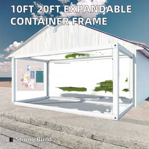 Có thể tháo rời Modular thép đúc sẵn nhà khung mở rộng 10ft 20ft phòng khách vận chuyển <span class=keywords><strong>container</strong></span> nhà khung - Product Image 3