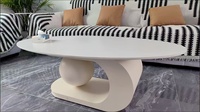 Table Basse Mobile Ronde en Métal Rétro Simple, Style Nordique, Portable, Luxe Moderne pour Salon et Chevet de Chambre