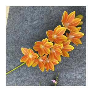 Fleur artificielle de clematis à tige unique 3D à 9 têtes, plante décorative pour mariage, oridée artisanale, ornement photographique - Product Image 5