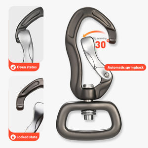JRSGS אור משקל אבזר אלומיניום Carabiner מסתובב רב תפקודי כלי 16-25mm טבעת 3kN מסתובב וו עבור כלב רצועה - Product Image 3