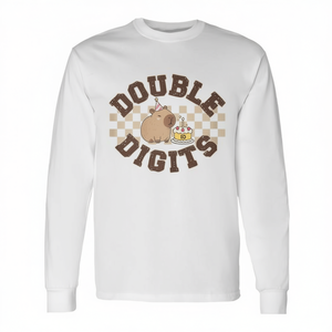 T-shirt à manches longues Capybara pour le 10e anniversaire, à deux chiffres, pour les enfants de dix ans - Product Image 2