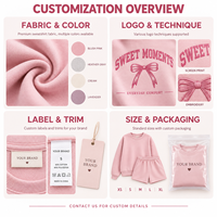Ensemble sweat-shirt et short personnalisé pour femme, en maille douce, col rond, imprimé, manches longues, short à taille élastique, marque privée, ensemble deux pièces