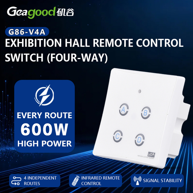 Geagood 4-Channel Each 600W Totlly 2400W  IR Smart Lighting Infrared Remote Control Switch for Smart Home System 10A