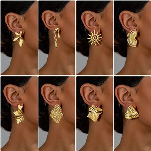Nouveauté 2026 GOODTIME – Boucles d'oreilles clous unisexes en acier inoxydable électroplaqué, style vintage, luxe léger et haut <span class=keywords><strong>de</strong></span> gamme, pour le commerce transfrontalier - Product Image 2