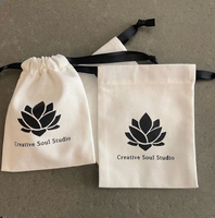 Sacs en toile de coton biologique 100% personnalisés Gots mini pochette à cordon anti-poussière en coton recyclé sacs à cordon en mousseline