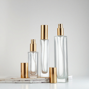 ขวดน้ำหอมแก้วใสทรงสี่เหลี่ยมใสขนาด30มล. 50มล. 100มล. <span class=keywords><strong>99</strong></span>ขวดสเปรย์ฉีดสกรูหัวกกตัวกระจายความร้อนใช้งานได้ - Product Image 1