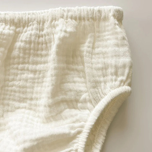 2024 di mussola di <span class=keywords><strong>cotone</strong></span> Super morbido baby bubble estate bloomers pantaloncini per neonato ragazzo - Product Image 6