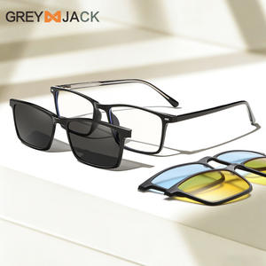 แว่นกันแดดแม่เหล็กเกรย์แจ็ค TR90 แบบเต็มกรอบป้องกันรังสียูวีโพลาไรซ์ป้องกันแสงสีฟ้าสำหรับทุกเพศน้ำหนักเบาสวมใส่สบาย - Product Image 5