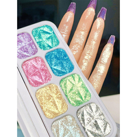 8 couleurs visage corps joue cosmétiques logo personnalisé miroitant surligneur palette de maquillage pressé marque privée surligneur poudre