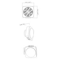 Feux de remorque magnétiques sans fil 12V en aluminium étanche, kit de remorquage pour camion, éclairage de travail LED magnétique, signal d'avertissement, feu arrière